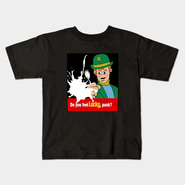 Do you feel Lucky? Kids T-Shirt by TechnoRetroDads